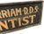 19th c. black and gold Dentist sign. One sided. Smaltz. Square nails. Framed. All original. Hanger. Very good condition....