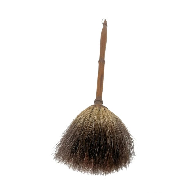 Vintage Shaker Horse Hair Brush With Wooden Handle For Sale - Image 4 of 7