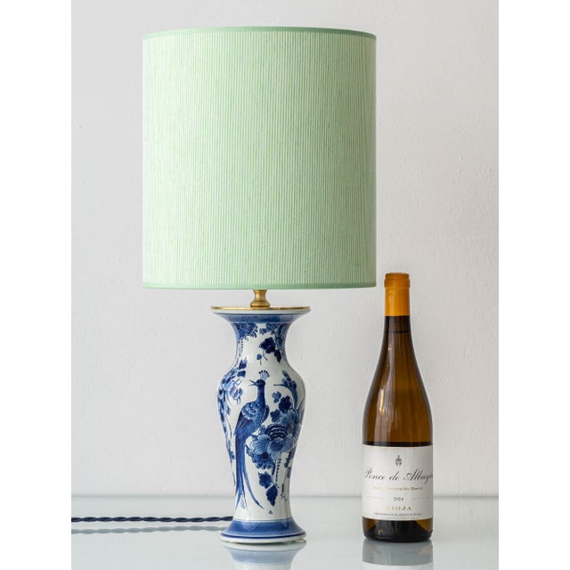 Chinoiserie Bird Table Lamps from Royal Delft, 1979, Set of 2 For Sale - Image 6 of 11