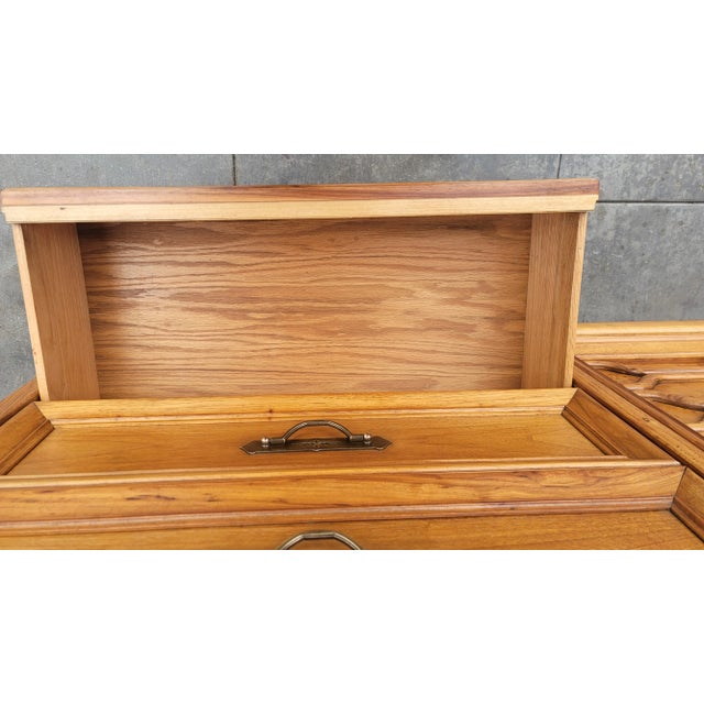1960s 1960s Hollywood Regency Boho Thomasville Shalimar Credenza Small Pecan For Sale - Image 5 of 12
