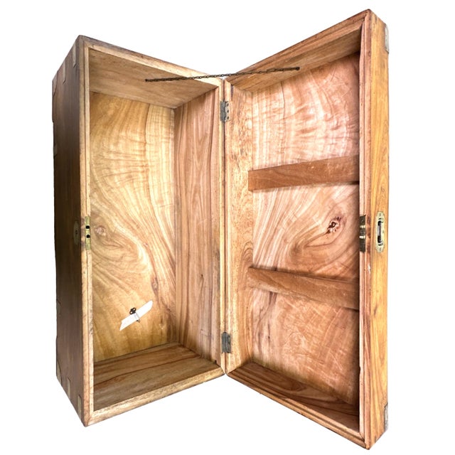 Small 19th Century Camphor Wood Campaign Trunk, 1860s For Sale - Image 11 of 13