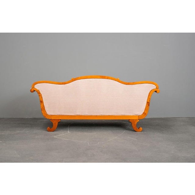 Biedermeier Style Sofa in Birch, Early 20th Century For Sale - Image 5 of 17