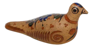 Mexican Tonala Pottery Hand Painted Bird