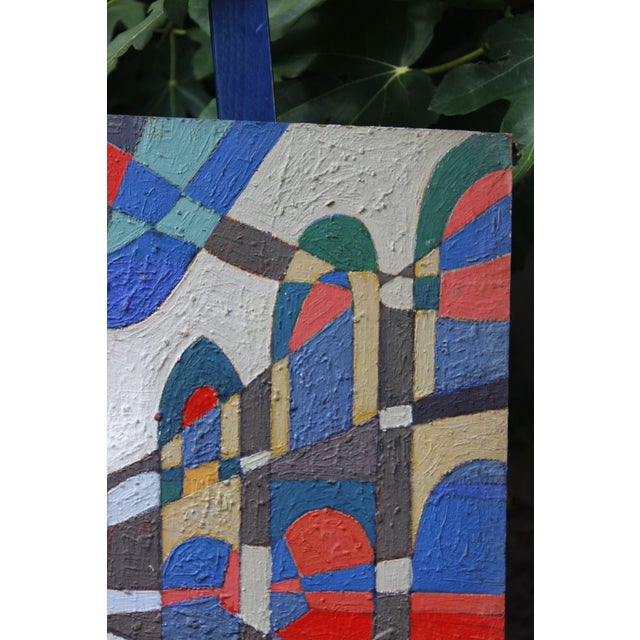 Jean Besnard, Abstract Composition, Oil on Panel, 1983 For Sale - Image 8 of 12