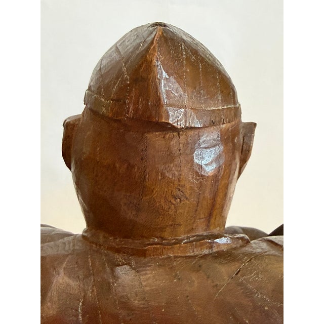 Antique Wood Carving of a Monkey in a Monk's Robe For Sale - Image 14 of 15