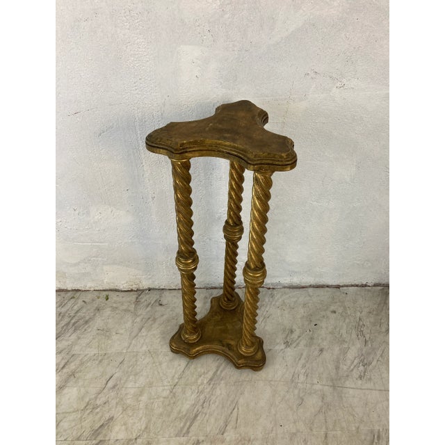 Vintage Italian Venetian Gold Pedestal For Sale - Image 4 of 10