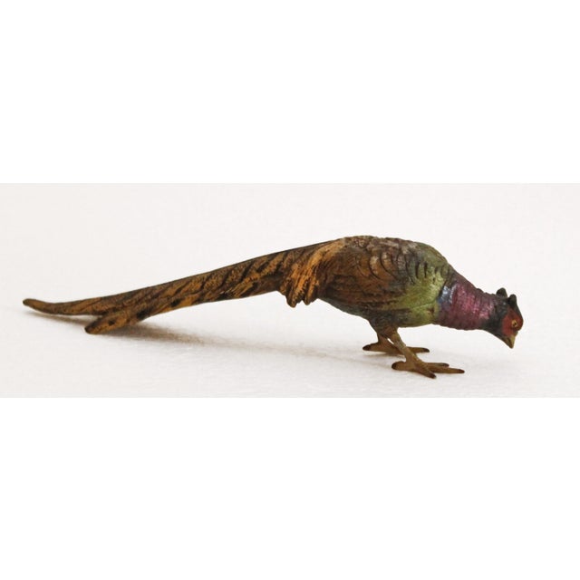 Viennese Bronze Pheasant Viennese animal bronze, male pheasant produced 1910/30. Cast bronze, finely chased. Patinized and...