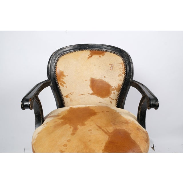 Jeffco Cowhide Leather Swivel Bar Stools a Pair Chairish