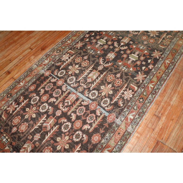 Brown Antique Persian Malayer Wide Runner rug no.j3360 For Sale In New York - Image 6 of 12