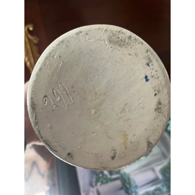 Late 19th Century Blue and White German Pottery Vase For Sale - Image 9 of 9