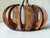 Scandinavian-style pendant light, 1970s Structure made of curved wooden slats (plywood). A cylindrical diffuser in a...