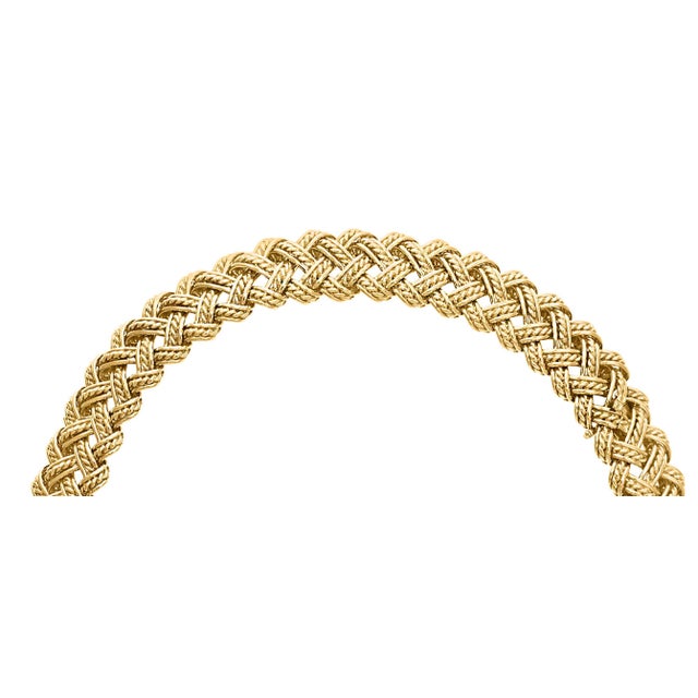 Late 20th Century Boucheron Two-Piece Necklace and Bangle Set in 18 Karat Yellow Gold 165 Grams For Sale - Image 17 of 18