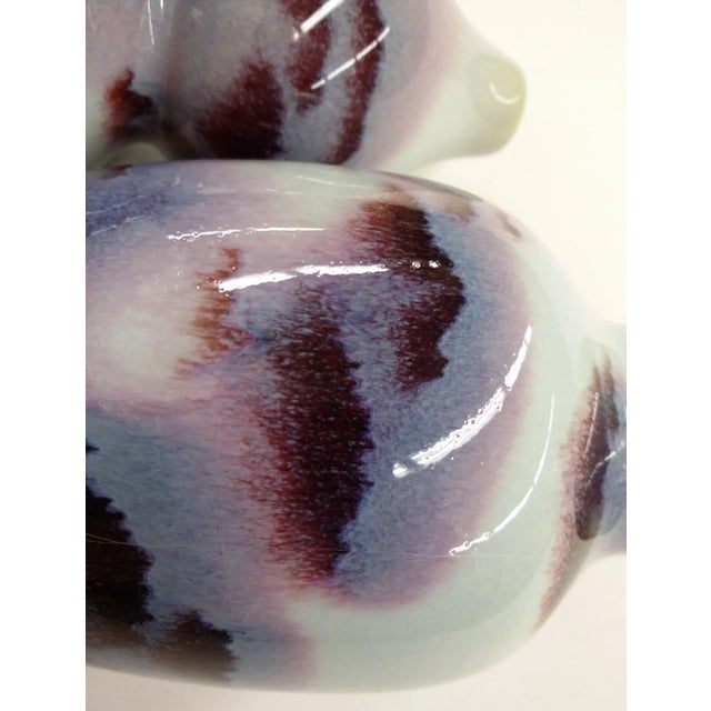 1940s Chinese Jun Style Porcelain Vases - Set of 3 For Sale - Image 5 of 12