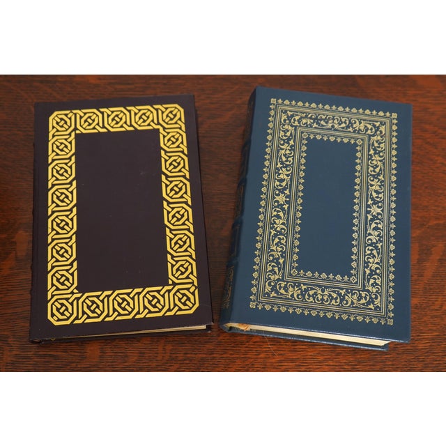 1990s Set of 16 Gold Embossed Leather Bound Books W/ Gilt Edge by the Eaton Press For Sale - Image 5 of 12