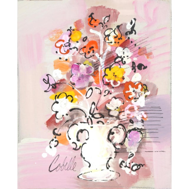 Vase With Flowers (Pink and White), Charles Cobelle For Sale - Image 4 of 4