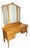 Vintage French Louis Style Oak Dressing Table with Mirror For Sale