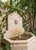 Alabaster Vintage Neoclassical Cast Stone Wall Fountain With Carved Bacchus Spout For Sale - Image 8 of 9