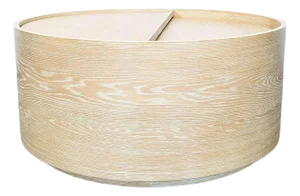 West Elm Volume Round Storage Drum Coffee Table