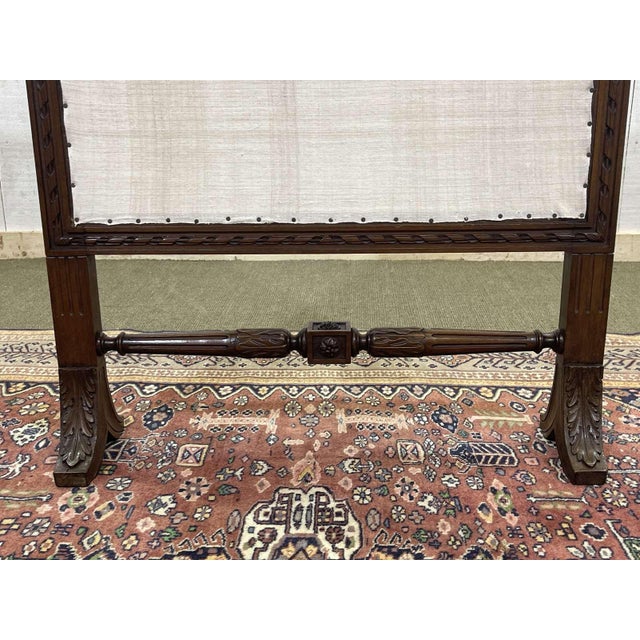 Wood Fireplace Screen in Walnut For Sale - Image 7 of 13