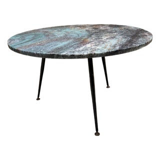 Attributed to Ice Parisi Italian Coffee Table Mid Century Modern Green Stone For Sale