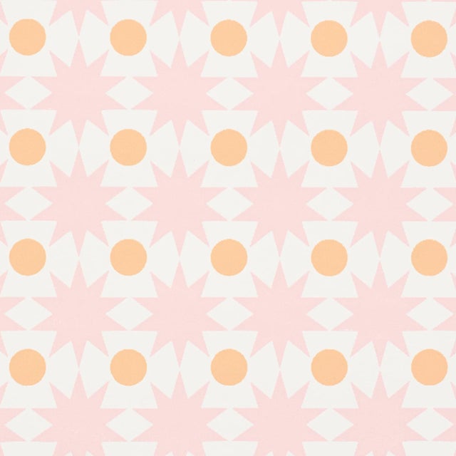 Sample - Schumacher Cosmos Wallpaper in Pink For Sale