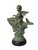This is a substantial 20th-century Continental cast bronze fountain or garden sculpture depicting a winged putto astride a...