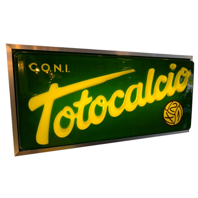 Metal Vintage Totocalcio Sign, 1980s For Sale - Image 7 of 10