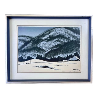 1978 Mitsuhiro Unno Woodblock Print Signed and Framed For Sale