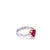 Natural 1.35 carat ruby set in 14 karat solid white and yellow gold ring. Hypoallergenic and waterproof. Ideal for daily...