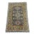 Slate Gray Kazak Style Rug With Floral Medallions and Blue Border, 3'3" X 4'9" For Sale