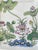 Chinoiserie Andrea by Sadek Japan Octagonal Plates Water Lily Chinoiserie Set of 4 For Sale - Image 3 of 4