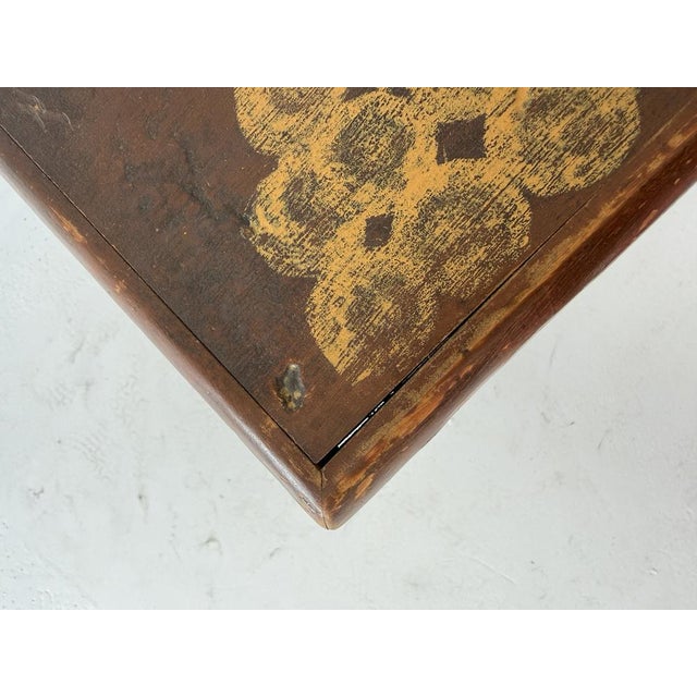 19th Century Folk Art Dome-Top Wallpaper Travel Chest, 1878 For Sale - Image 15 of 18