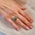 2010s Natural Tourmaline Sapphire Ring 7 14k W Gold 8.7 TCW Certified For Sale - Image 5 of 14