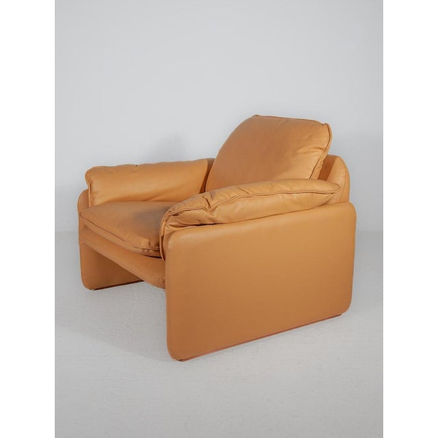 Brown Set of Ds-61 Armchairs in Camel Leather attributed to de Sede, 1970s For Sale - Image 8 of 14