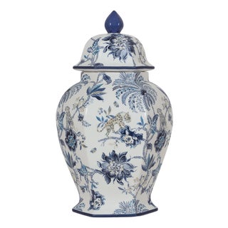 Williamsburg for Port 68 Braganza Blue Medium Jar For Sale