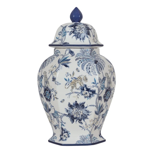 Williamsburg for Port 68 Braganza Blue Medium Jar For Sale