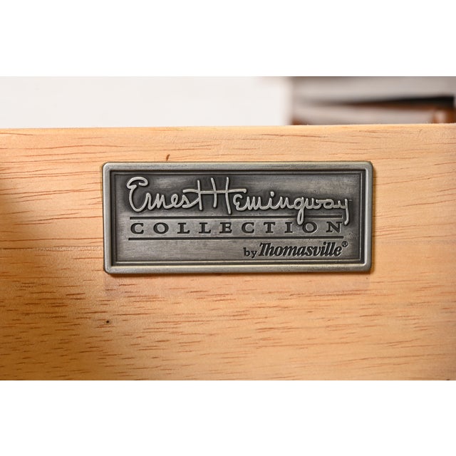 Wood Thomasville Ernest Hemingway Collection Rustic European Carved Maple Coffee Table or Cocktail Table For Sale - Image 7 of 11