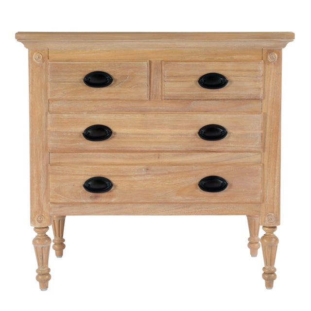 2020s Easterbrook 31.5 in. W Rectangular Wood 4 Drawer Accent Chest, Natural For Sale - Image 5 of 9
