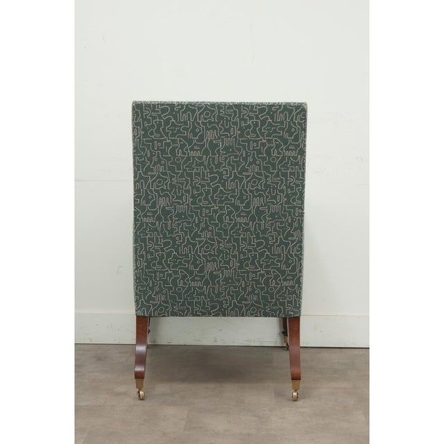 Teal English Lancaster Chair From Jamb London For Sale - Image 8 of 10