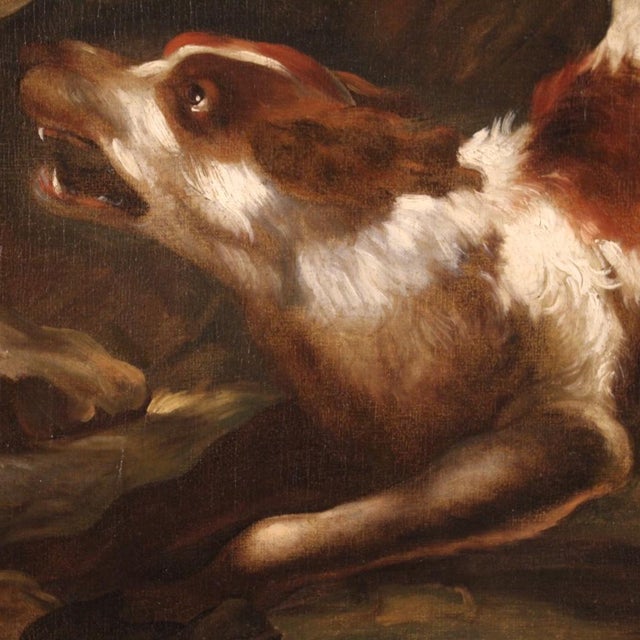 Lombard Artist, Shepherd with His Dogs, 1660, Oil on Canvas For Sale - Image 13 of 15