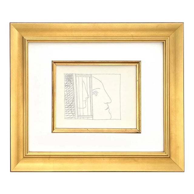 Picasso 18 Three Fragments of Heads Framed For Sale