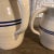 Vintage Signed Marshall Pottery Stoneware Pitchers With Double Cobalt Stripes-Set of 2 For Sale - Image 11 of 12