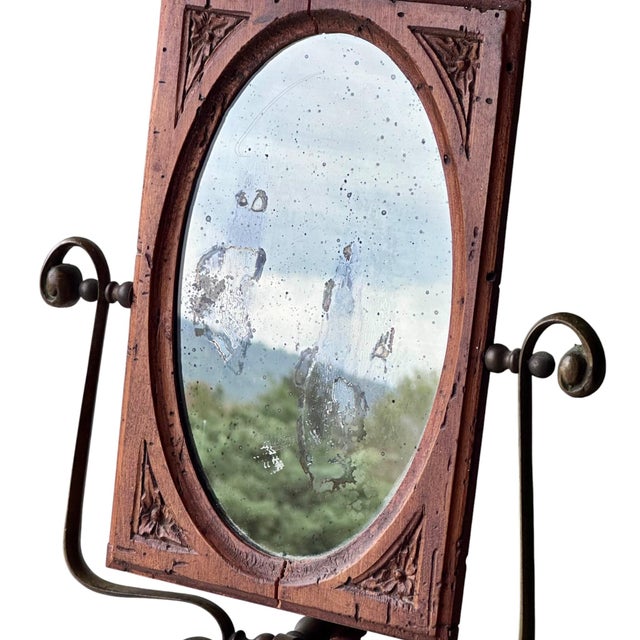 Antique Shaving Lamp With Mirror For Sale - Image 11 of 12