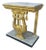Swedish Gustavian Giltwood Console Table With Lyre and Marble Top For Sale