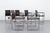 Mid-Century Modern Eve 184 Armchairs in Leather and Steel by Piero Lissoni for Cassina, 2010s, Set of 6 For Sale - Image 3 of 9