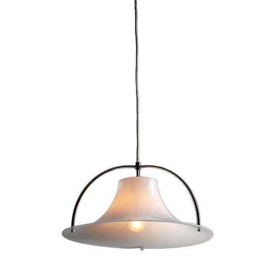 Single Pendant Light by Jo Hammerborg for Fog & Mørup, Denmark, 1970s For Sale