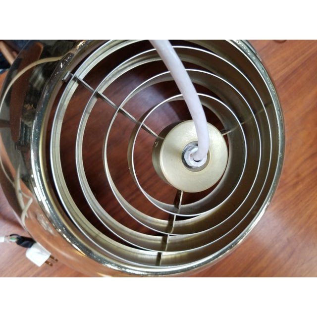 Lightolier Mid-Century Modern Concentric Louvered Brass Pendant Light / Chandelier For Sale - Image 9 of 10