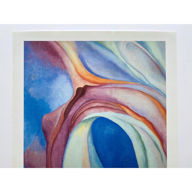 Georgia O'Keeffe Vintage 1980's Modernist Lithograph Print Poster " Music, Pink and Blue " 1918 For Sale In Kansas City - Image 6 of 12