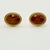 Mid-Century Modern 1970s Mid-Century Hollywood Regency Boho Chic Gold Tone Oval Brown Cufflinks - A Pair For Sale - Image 3 of 8