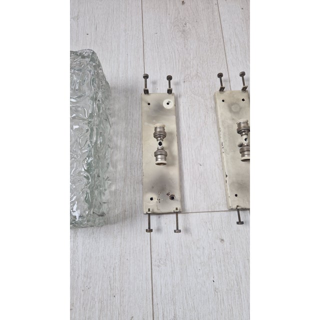 Wall Lamps Ice Model by Toni Zuccheri for Barovier & Toso, 1980s, Set of 2 For Sale - Image 9 of 14